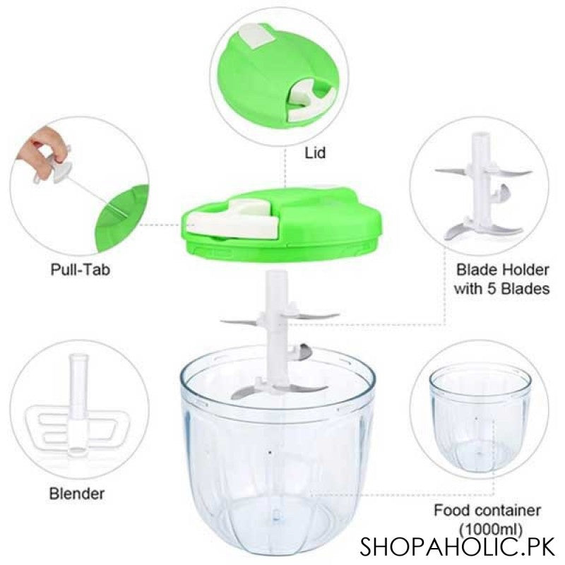 5 Blade Manual Speedy Vegetable Chopper (Highest Quality)