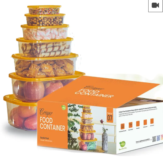 CRISPER FOOD CONTAINER BUNDLE 7PCS SET