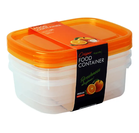 CRISPER FOOD CONTAINER 3PCS SET - M 1000ML