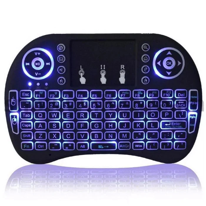 MINI TOUCH PAD RF 500 WIRELESS WITH 3 COLOUR BACKLIGHT KEYBOARD MOUSE