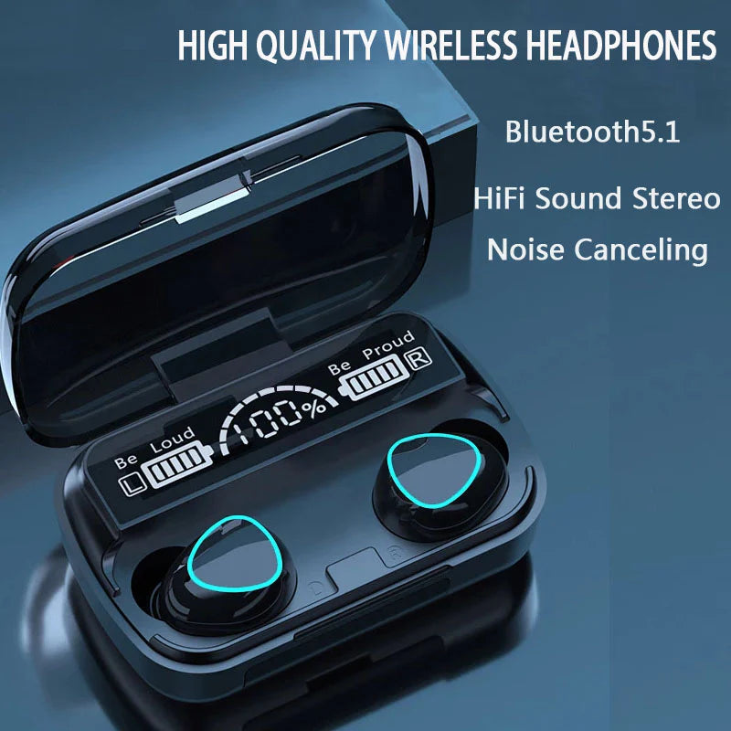 M10 Wireless Earbuds Bluetooth Earphones Noise Cancellation Hifi Quality