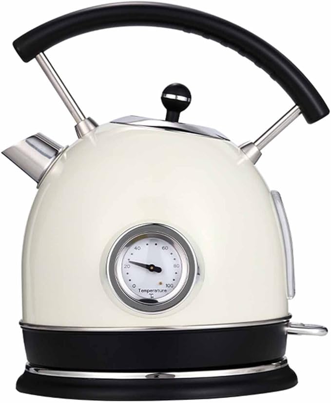 THICK Retro Electric Kettle Temperature Control 1.8L Steel Smart Electric Kettle with Large Capacity (Color: A, Size: One Size )