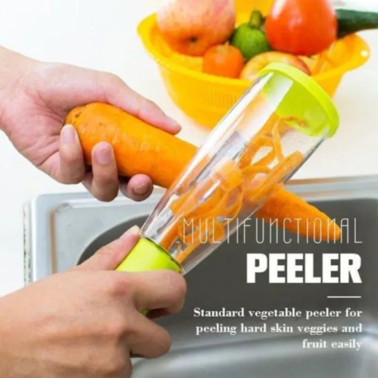 1pc Stainless Steel Multifunctional Storage Peeler Peelers With Trash Can Fruit Vegetable Peeler Carrot Grater Kitchen Supplies