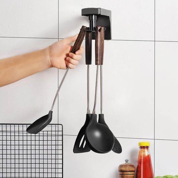 6 Hooks Hanging Cooking Utensil Holder