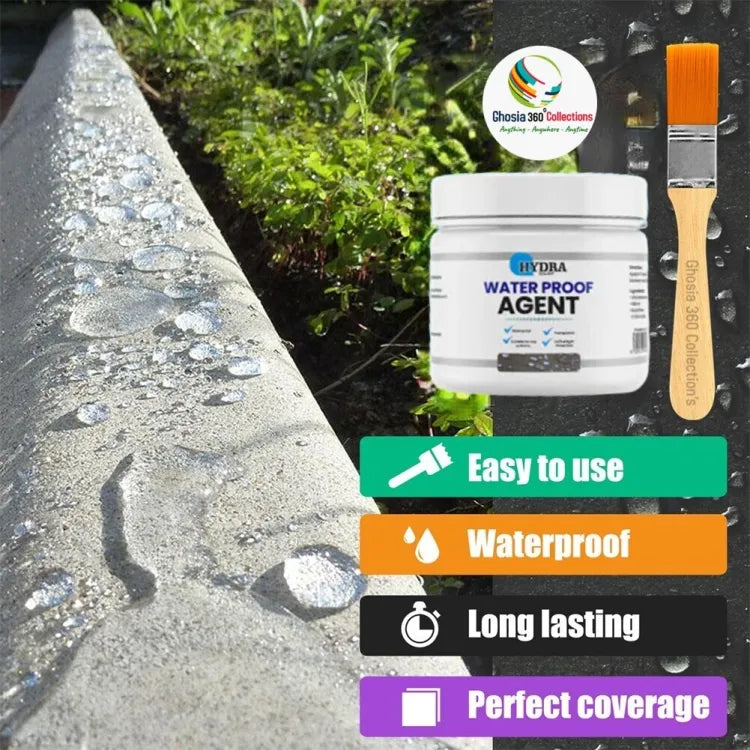 HYDRA SEALANT WATERPROOF SEALANT, WATERPROOFING AGENT, ANTI-LEAKAGE WATERPROOFING AGENT, TRANSPARENT WATERPROOF PAINT, ORIGINAL HIGHLY EFFECTIVE AND TRANSPARENT WATERPROOF SEALANT GLUE