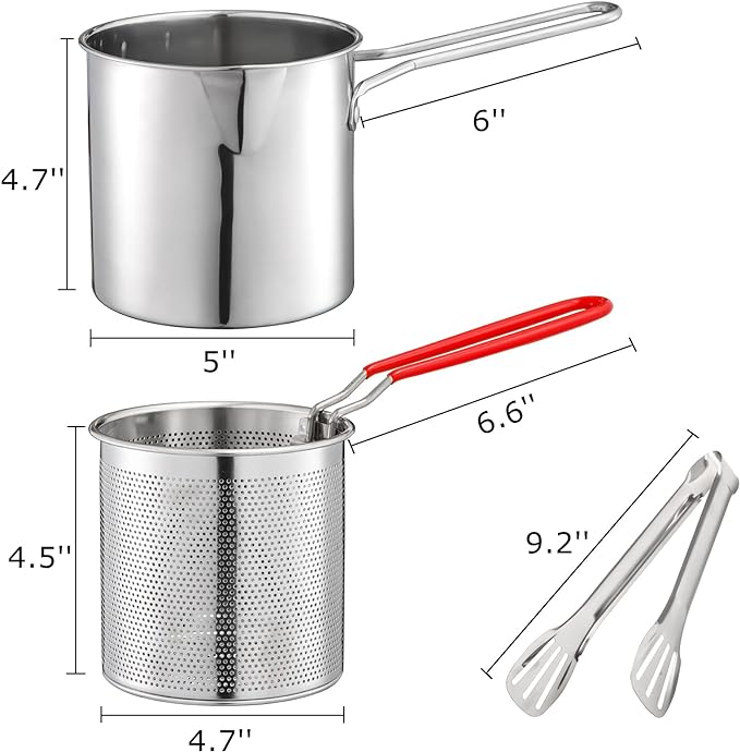 Deep Frying Pot Stainless Steel