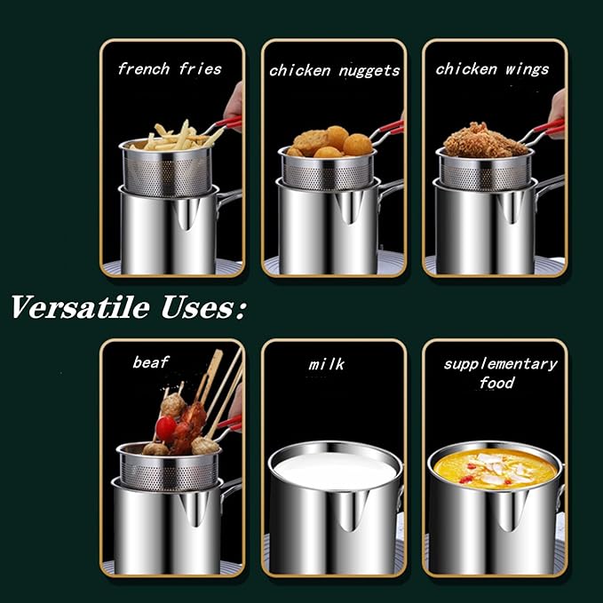 Deep Frying Pot Stainless Steel