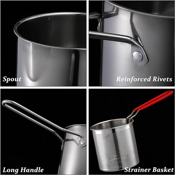 Deep Frying Pot Stainless Steel