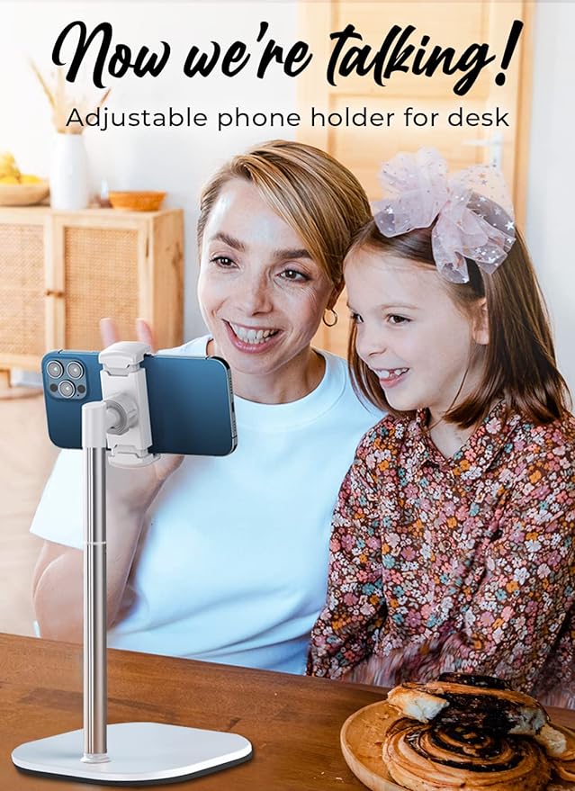 Cooper ChatStand, Height Adjustable Mobile Phone Stand for Desk | Mobile Phone Holder Stand for Office, Desk Phone Stand for Recording, iPhone Stand for Desk Accessories for Women, iPhone Holder