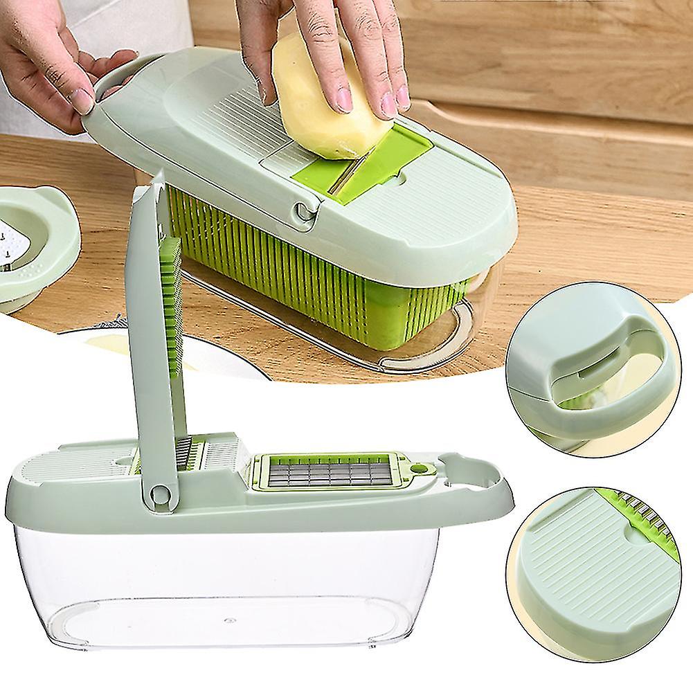 Multifunctional Vegetable Cutter With Storage Box Manual Veggie Grater For Home