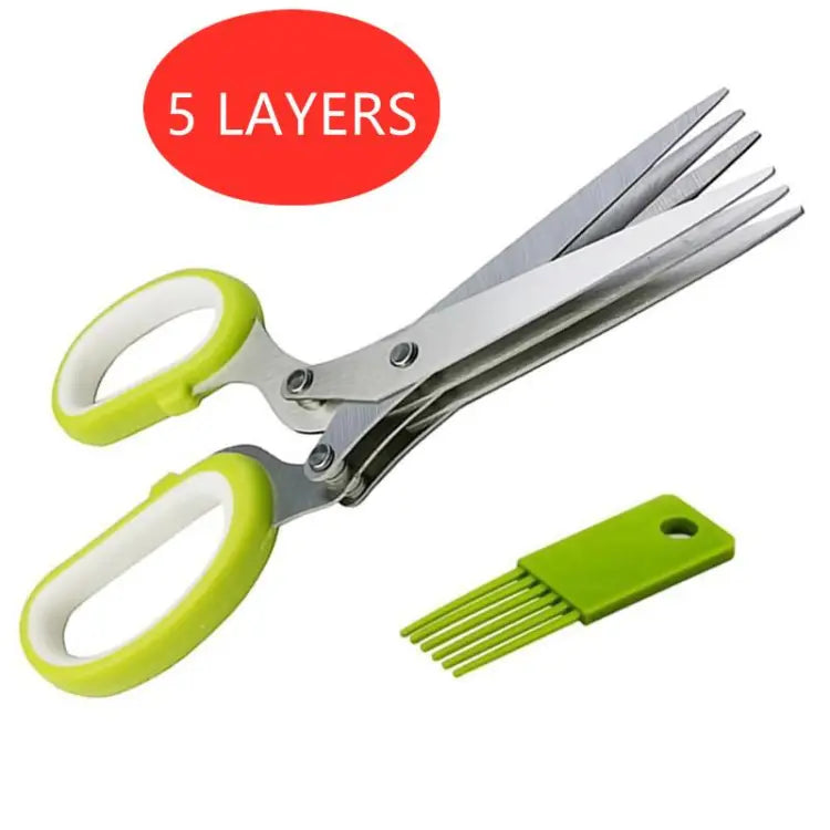 1/2PCS Multi-layer Green Onion Scissors Multifunctional Kitchen Scissors Stainless Steel Onion Cutter kitchen Accessories