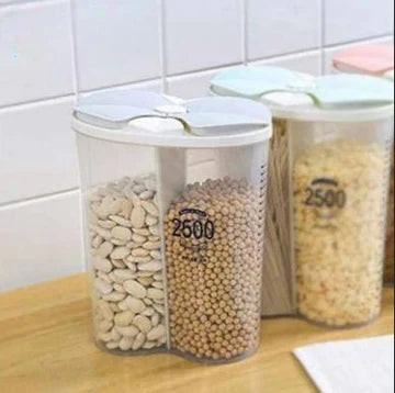 Flower Shaped Kitchen Storage Box, Food Storage Containers, Kitchen Storage Jars, Kitchen Cereal Dispenser, Moisture Proof Sealed Cans Transparent, Kitchen Storage Jar Sealed Tank 4 Portion 2500ml Food Storage Airtight Container Jar Dispenser