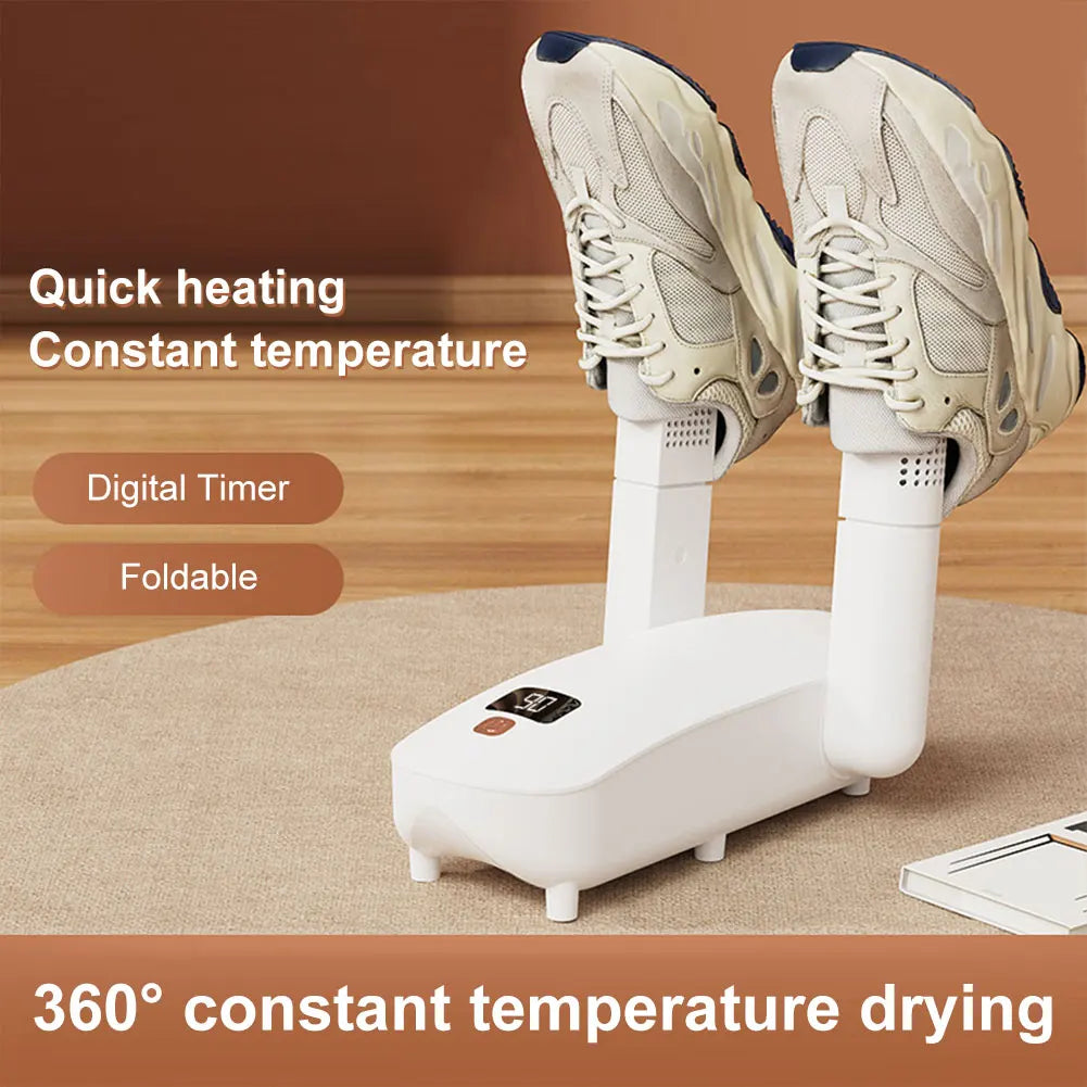 Foldable Electric Shoe Dryer, Portable Heater, USB Charging, Shoe Drying Machine, Automatic Timing for Home Shoes, Socks