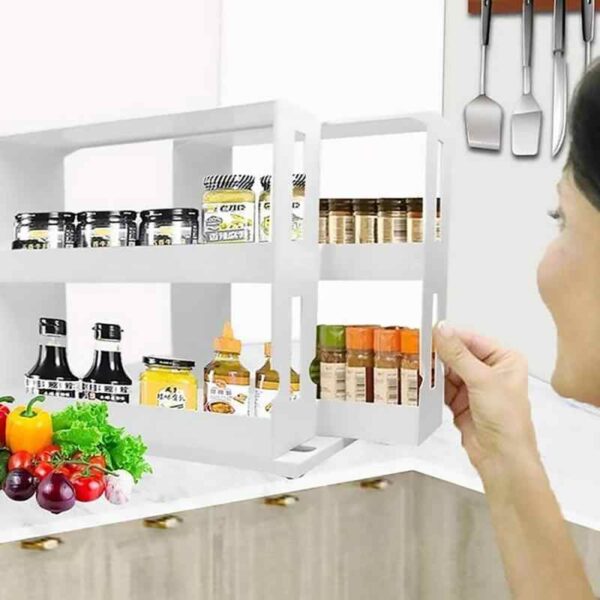 Multifunctional Rotating Storage Organizer Rack In Pakistan