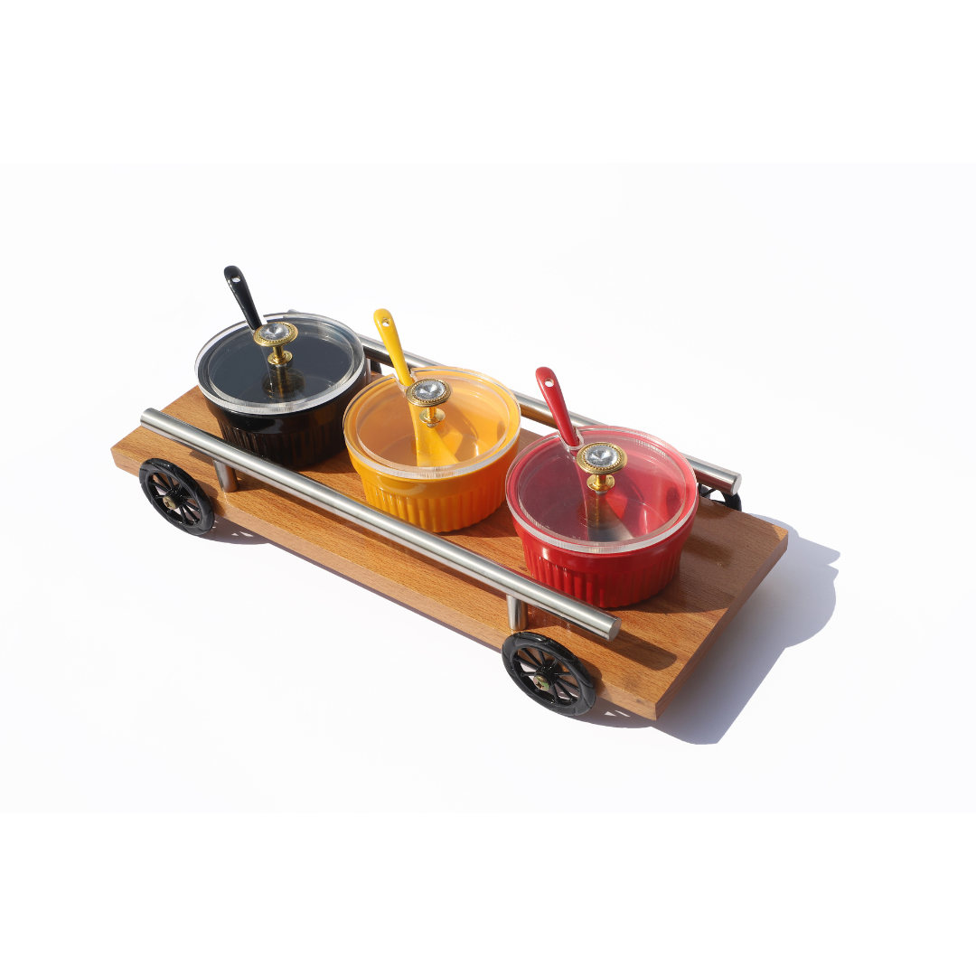 3 pcs Sirka Set With Wood Beach Stand