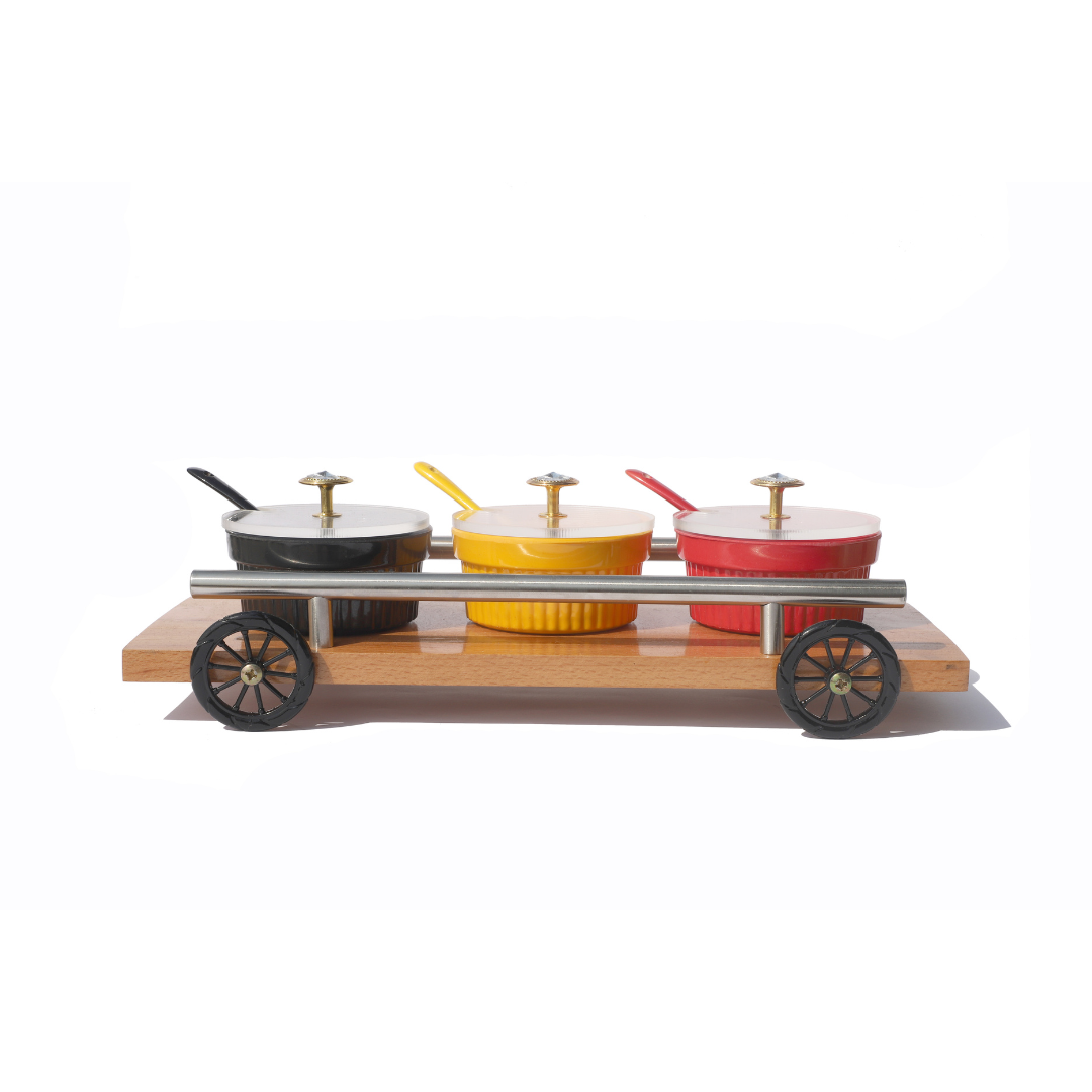 3 pcs Sirka Set With Wood Beach Stand