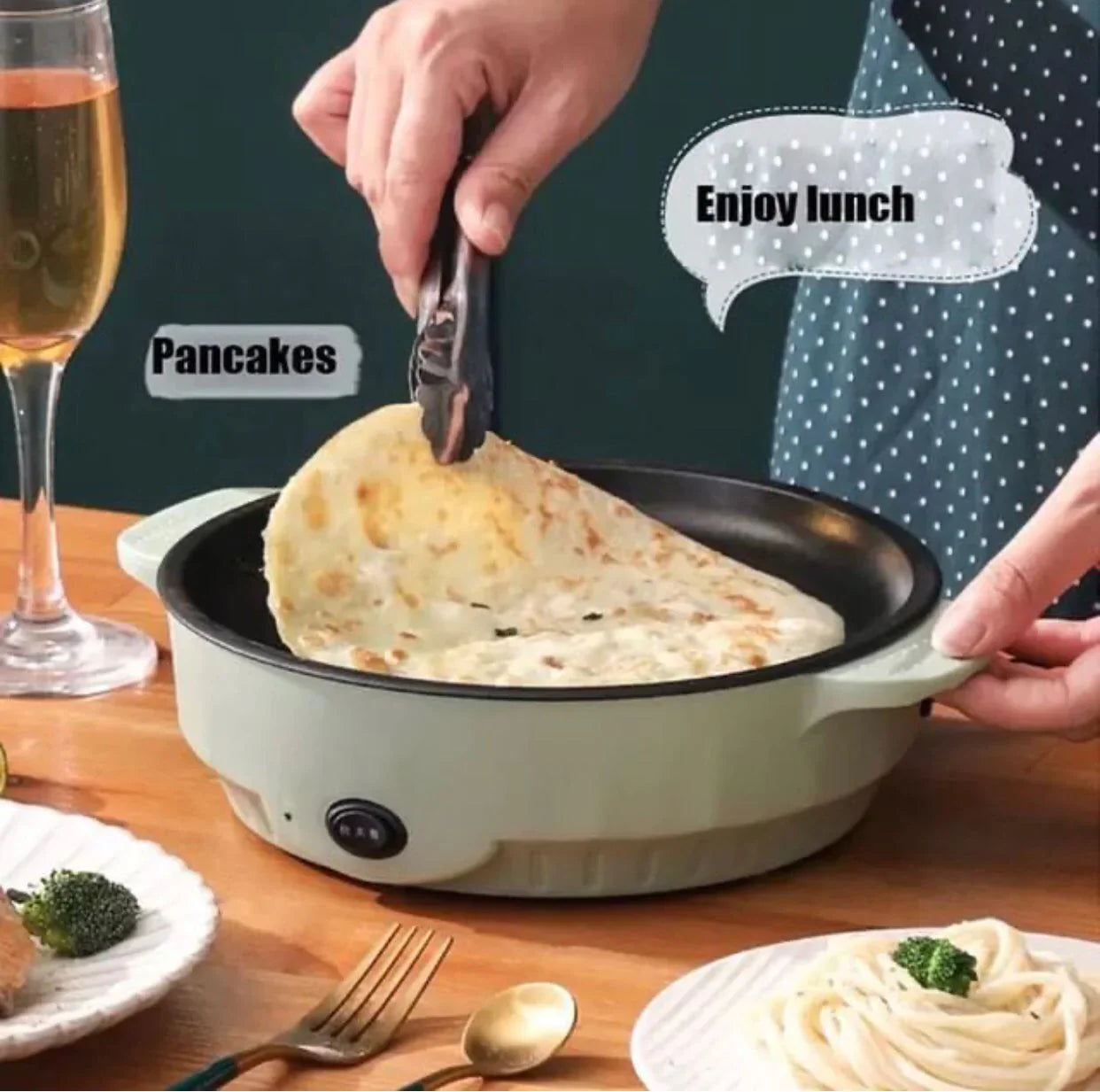 Electric Nonstick Portable Crepe Maker, Household Electric Heating Pot, Detachable Induction Cooker, Separate Heating Plate, Detachable Induction Hot Pot, Pancake Pie Cake Machine