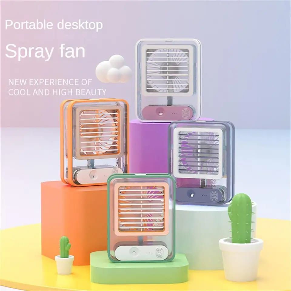 Stay Cool Anywhere: Portable Desktop Spray Fan for Instant Refreshment!