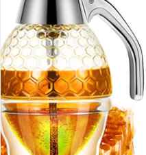 Honey Juice Syrup Dispenser Pot Jar For Kitchen Bee Drip Storage 200ML