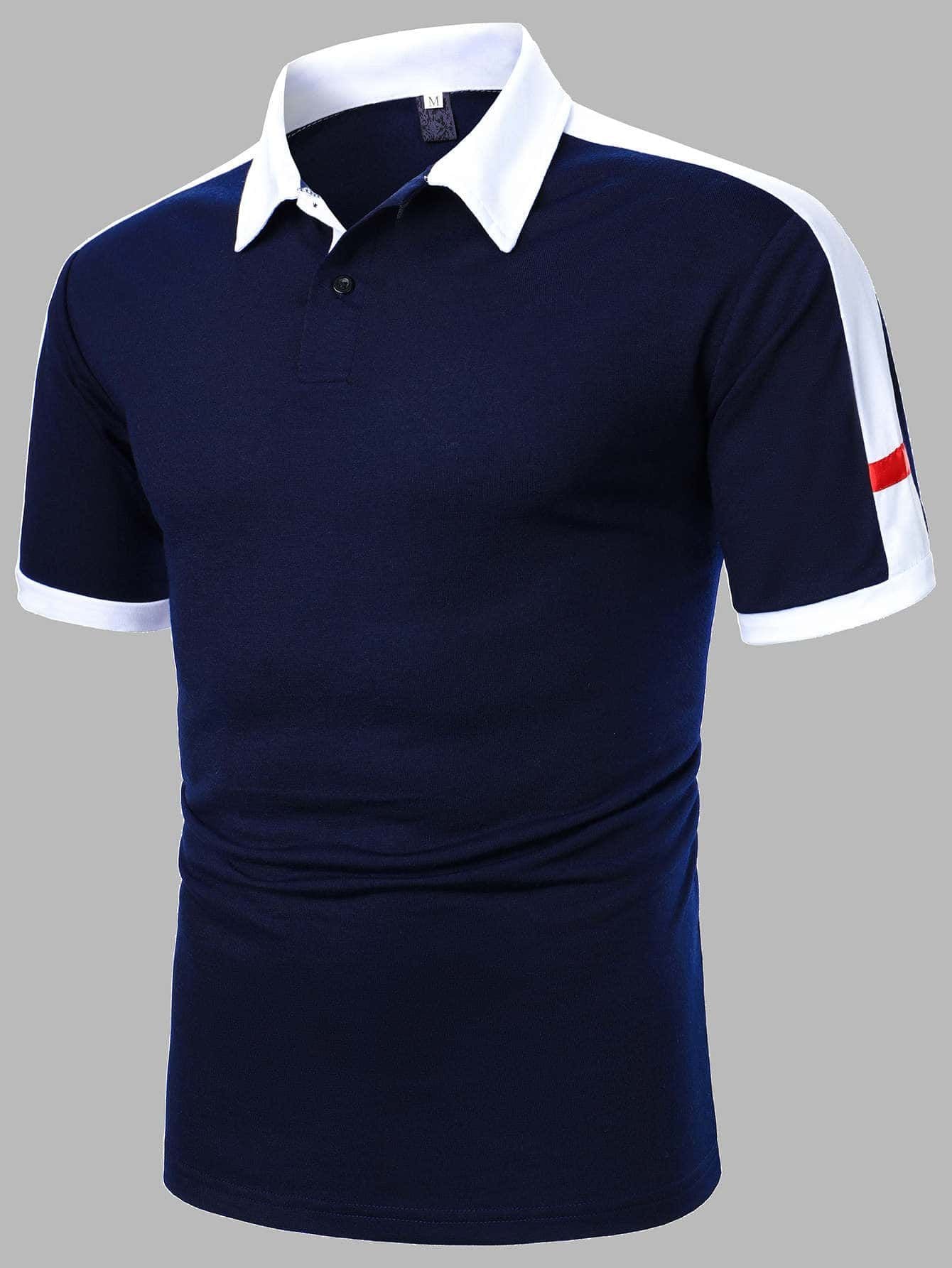 Navy Cotton Polo Shirt