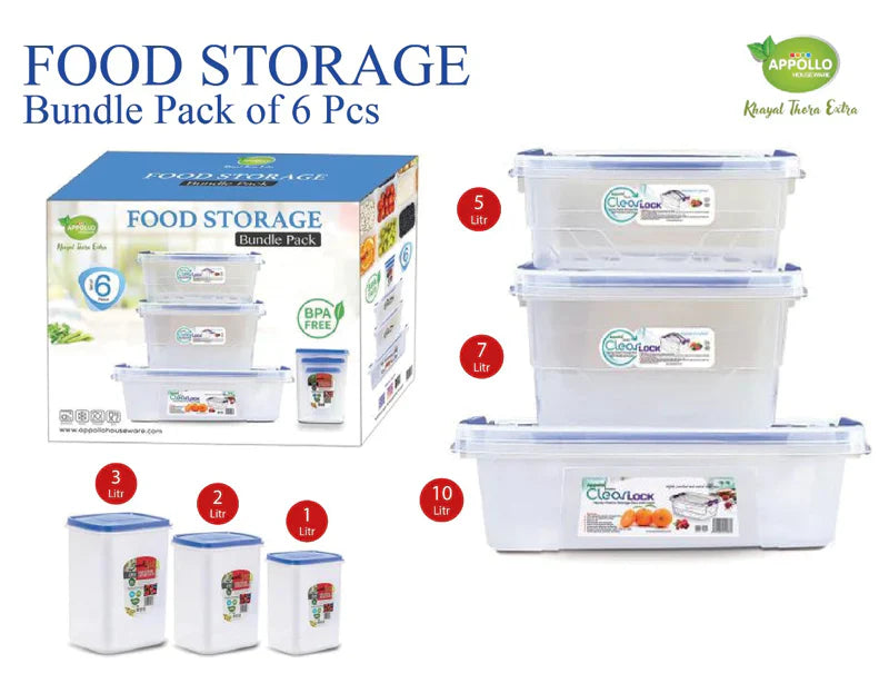 MULTIPURPOSE STORAGE BUNDLE 6 PCS SET