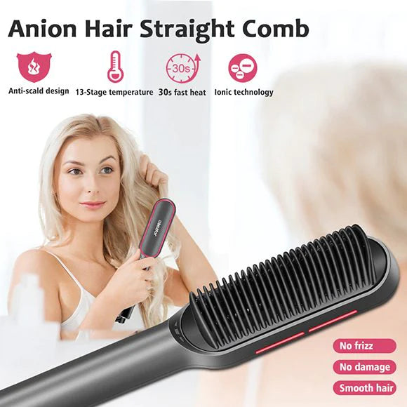 LF909 Hair Straightener Comb - Portable Straightening Solution for Women