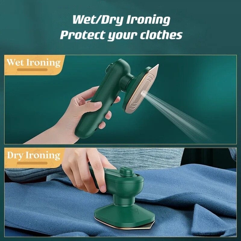 Electric Steam Iron Garment Steamer Iron 150℃ Mini Portable Handheld Hanging Wet Dry Ironing Machine Mini Steam Iron